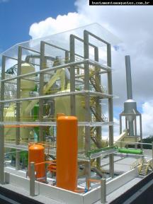Foto de maquete fisica de Indústrias produzida para o cliente Bunge Alimentos, localizada na cidade de Gaspar/SC