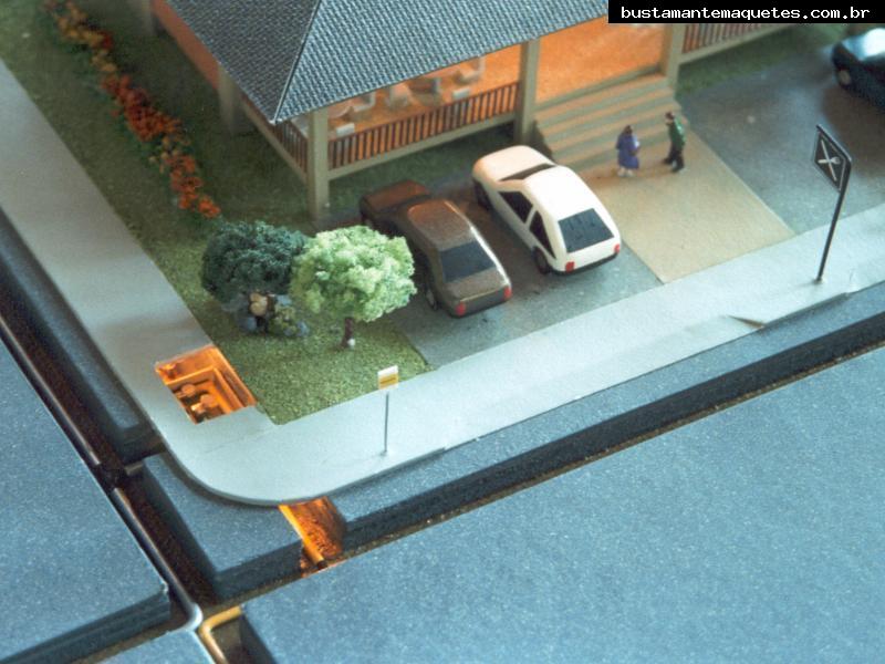 Foto de maquete fisica de Urbanismo produzida para o cliente SC Gás, localizada na cidade de Florianópolis/SC