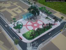 Foto de maquete fisica de Urbanismo produzida para o cliente Prefeitura Municipal de Rio do Sul, localizada na cidade de Rio do Sul/SC