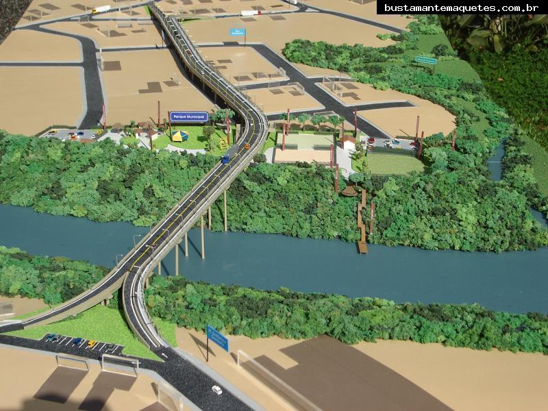 Foto de maquete fisica de Urbanismo produzida para o cliente Prefeitura Municipal de Rio do Sul, localizada na cidade de Rio do Sul/SC