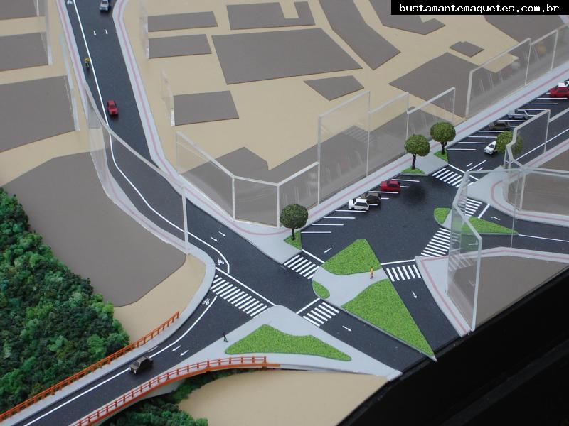 Foto de maquete fisica de Urbanismo produzida para o cliente Prefeitura Municipal de Rio do Sul, localizada na cidade de Rio do Sul/SC