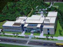 Foto de maquete fisica de Instituições produzida para o cliente SOCIESC, localizada na cidade de Joinville/SC