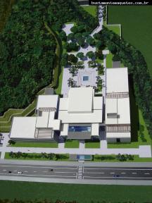 Foto de maquete fisica de Instituições produzida para o cliente SOCIESC, localizada na cidade de Joinville/SC