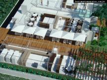 Foto de maquete fisica de Edifícios Comerciais produzida para o cliente Furtado de Mendonça Empreendimentos, localizada na cidade de Florianópolis/SC