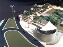 Foto de maquete fisica de Parques produzida para o cliente Bontur S.A. Bondinhos Aereos, localizada na cidade de Balneário Camboriú/SC
