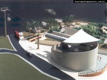 Foto de maquete fisica de Parques produzida para o cliente Bontur S.A. Bondinhos Aereos, localizada na cidade de Balneário Camboriú/SC