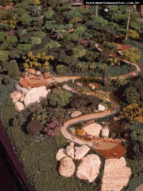 Foto de maquete fisica de Parques produzida para o cliente Bontur S.A. Bondinhos Aereos, localizada na cidade de Balneário Camboriú/SC