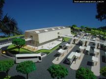 Foto de maquete fisica de Prédios Públicos produzida para o cliente STRALU Julio Simões Transportes, localizada na cidade de Itaquaquecetuba/SP