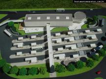 Foto de maquete fisica de Prédios Públicos produzida para o cliente STRALU Julio Simões Transportes, localizada na cidade de Itaquaquecetuba/SP