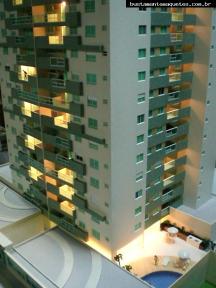 Foto de maquete fisica de Edifícios Residenciais produzida para o cliente RDO Construções Ltda, localizada na cidade de São José/SC