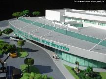 Foto de maquete fisica de Instituições produzida para o cliente Unimed Blumenau, localizada na cidade de Blumenau/SC