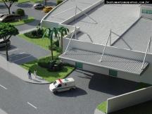 Foto de maquete fisica de Instituições produzida para o cliente Unimed Blumenau, localizada na cidade de Blumenau/SC