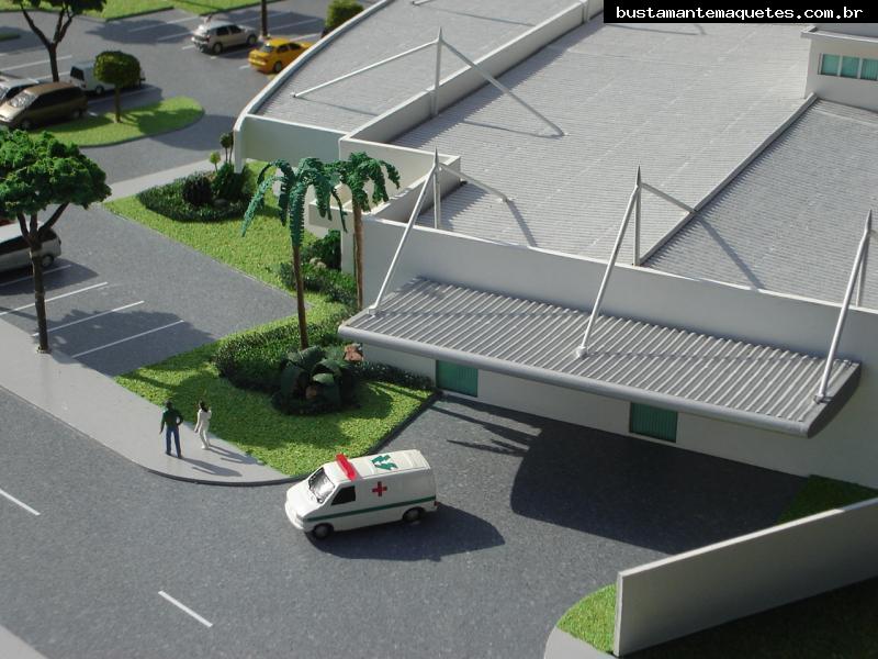 Foto de maquete fisica de Instituições produzida para o cliente Unimed Blumenau, localizada na cidade de Blumenau/SC
