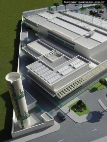 Foto de maquete fisica de Instituições produzida para o cliente Unimed Blumenau, localizada na cidade de Blumenau/SC
