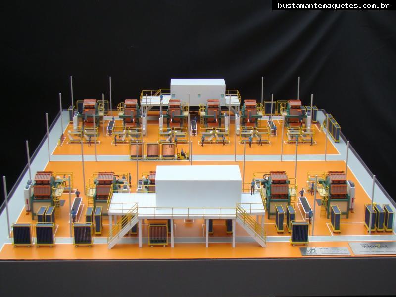 Foto de maquete fisica de Indústrias produzida para o cliente Whirlpool SA, localizada na cidade de Joinville/SC