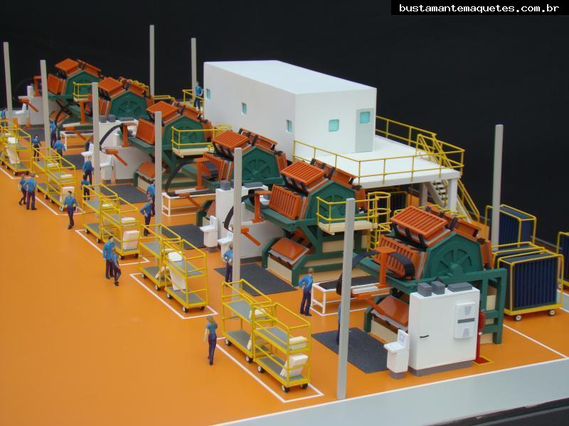 Foto de maquete fisica de Indústrias produzida para o cliente Whirlpool SA, localizada na cidade de Joinville/SC
