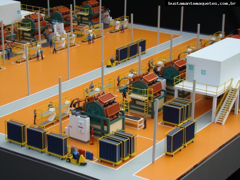 Foto de maquete fisica de Indústrias produzida para o cliente Whirlpool SA, localizada na cidade de Joinville/SC
